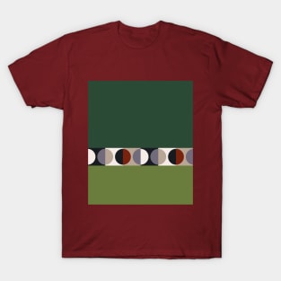 suprematism moon || pine green T-Shirt